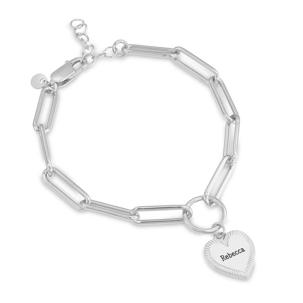 Herz-Gliederarmband - 925er Sterlingsilber-1 Produktfoto