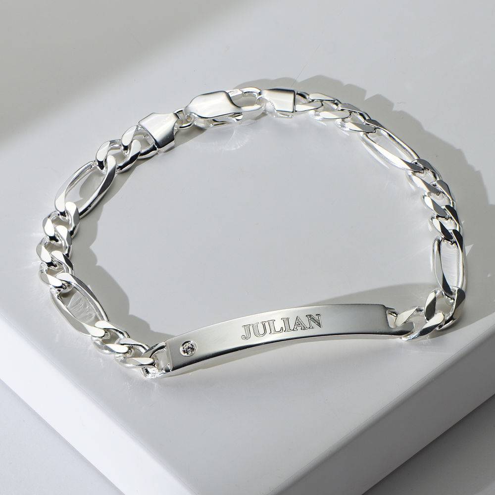 Amigo Herrenarmband mit Diamant - Silber-1 Produktfoto