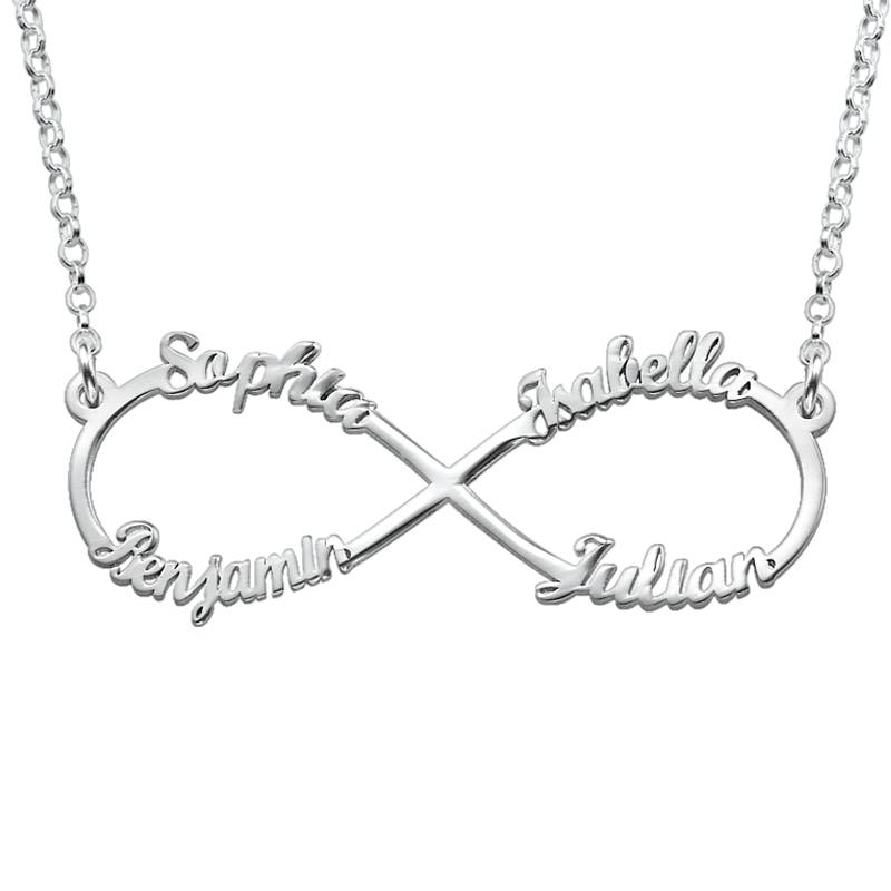 Infinity-Kette mit 4 Namen - 925er Sterlingsilber-1 Produktfoto