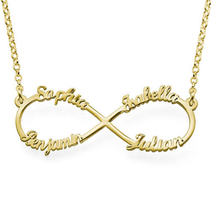 Infinity-Kette mit 4 Namen - Gold-Vermeil-1 Produktfoto
