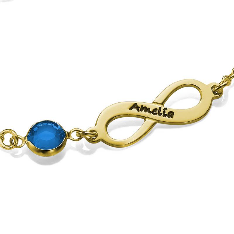 Unendlichkeits-Armband mit Geburtsstein - Gold-Vermeil-2 Unendlichkeits-Armband mit Geburtsstein - Gold-Vermeil-2 Produktfoto