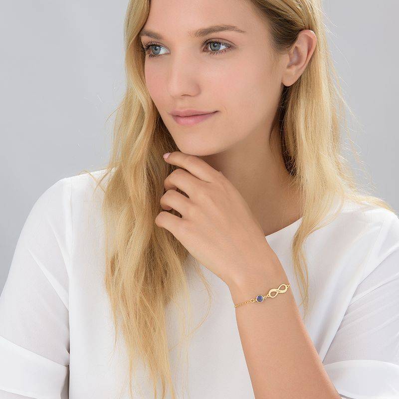 Unendlichkeits-Armband mit Geburtsstein - Gold-Vermeil-3 Unendlichkeits-Armband mit Geburtsstein - Gold-Vermeil-3 Produktfoto