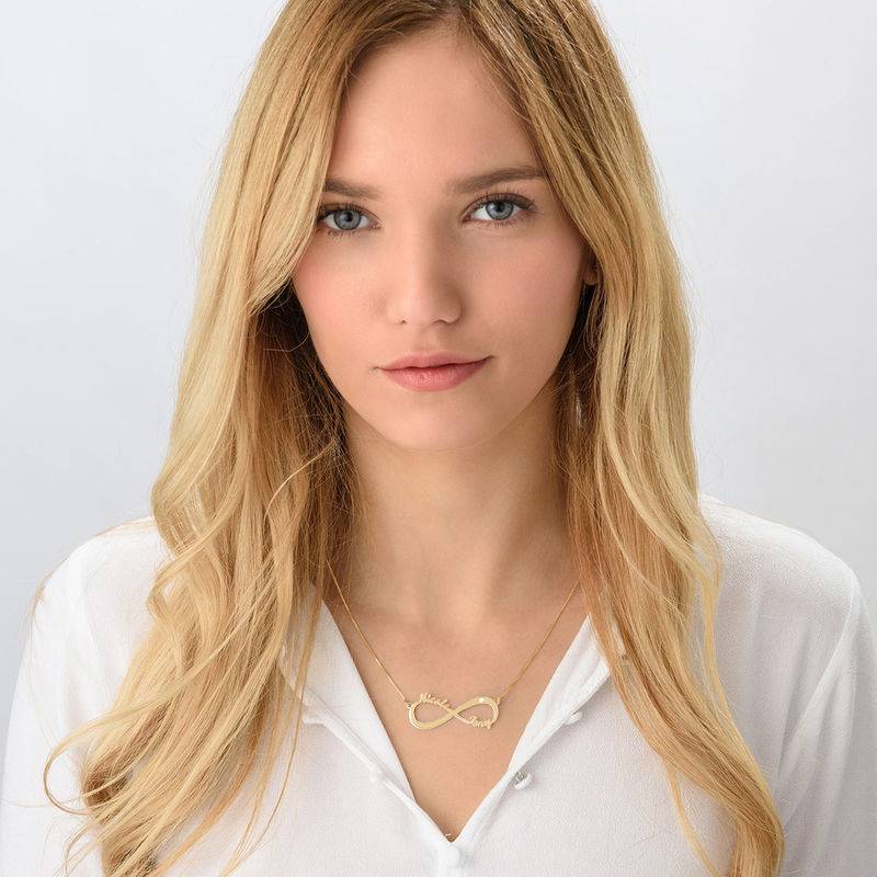Infinity-Namenskette mit Diamant - Vergoldet-1 Produktfoto