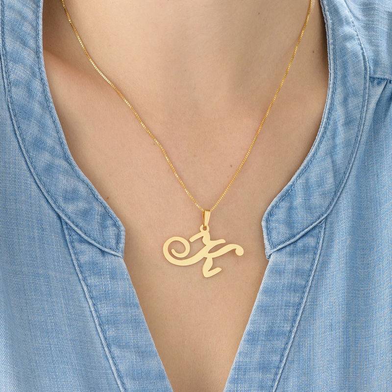 Kette mit Buchstabe - vergoldetes Sterlingsilber-3 Kette mit Buchstabe - vergoldetes Sterlingsilber-3 Produktfoto