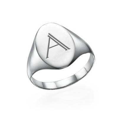 Initialensiegelring - 925er Sterlingsilber-3 Produktfoto