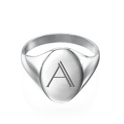 Initialensiegelring - 925er Sterlingsilber-2 Produktfoto