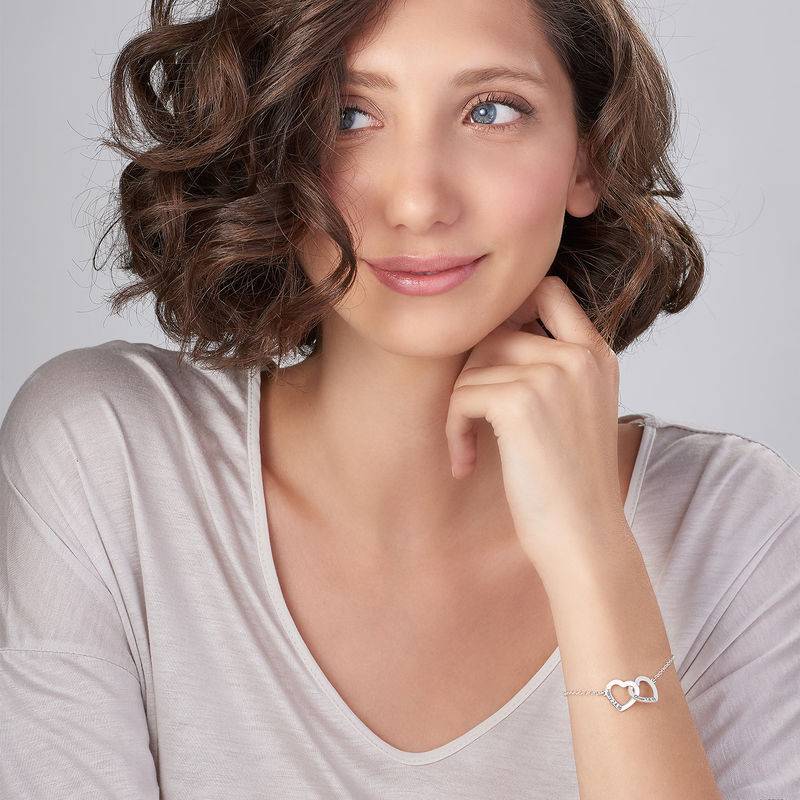 Claire Armband mit verschlungenen Herzen - Silber-1 Claire Armband mit verschlungenen Herzen - Silber-1 Produktfoto