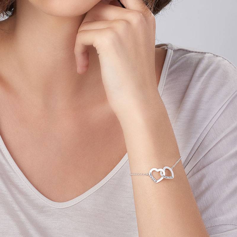 Claire Armband mit verschlungenen Herzen - Silber-2 Claire Armband mit verschlungenen Herzen - Silber-2 Produktfoto