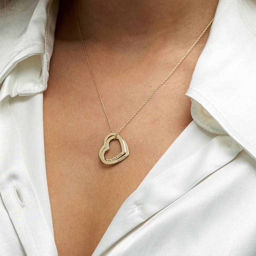 Claire Kette mit verschlungenen Herzen - 417er Gelbgold-2 Claire Kette mit verschlungenen Herzen - 417er Gelbgold-2 Produktfoto