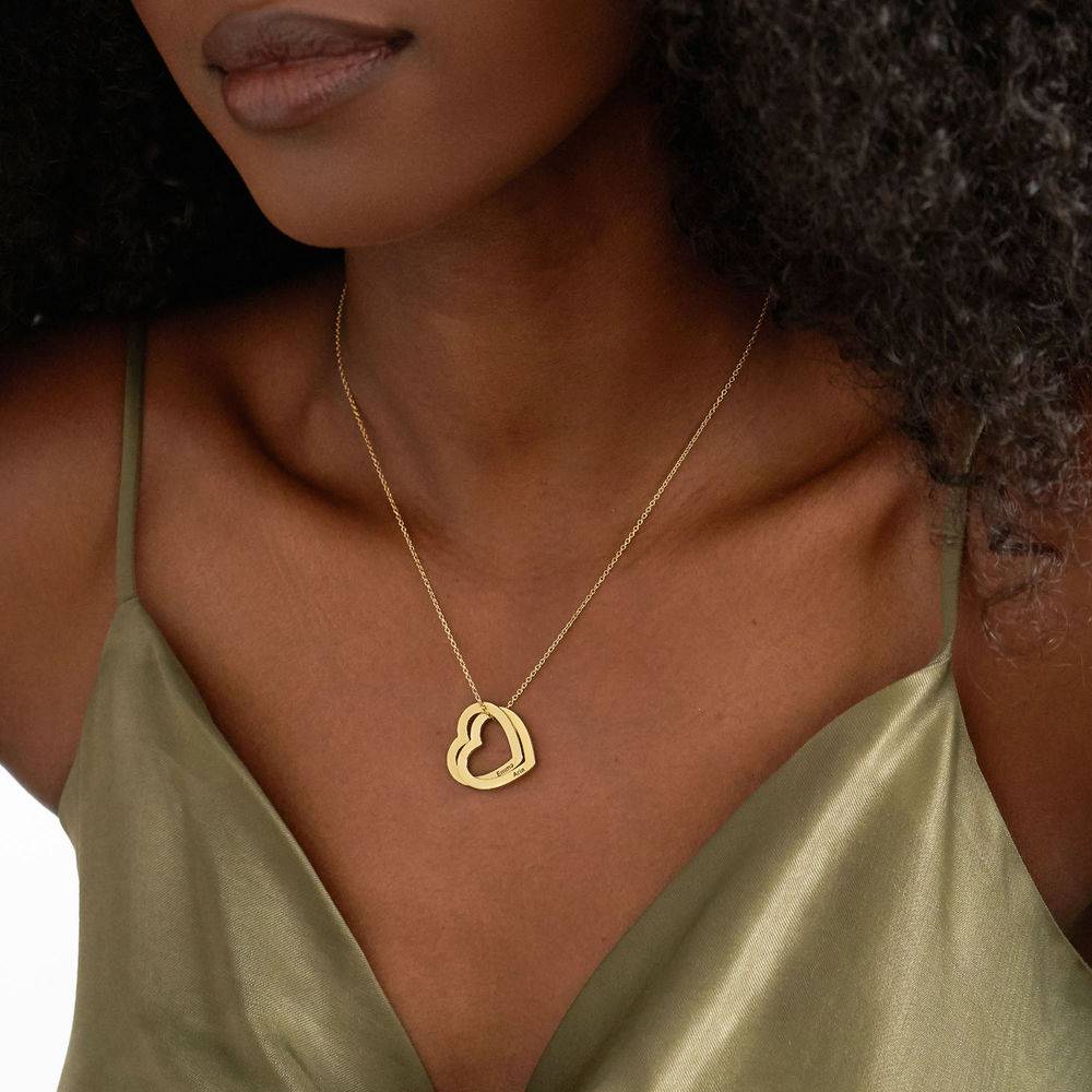 Claire Kette mit verschlungenen Herzen - Gold-Vermeil-1 Produktfoto
