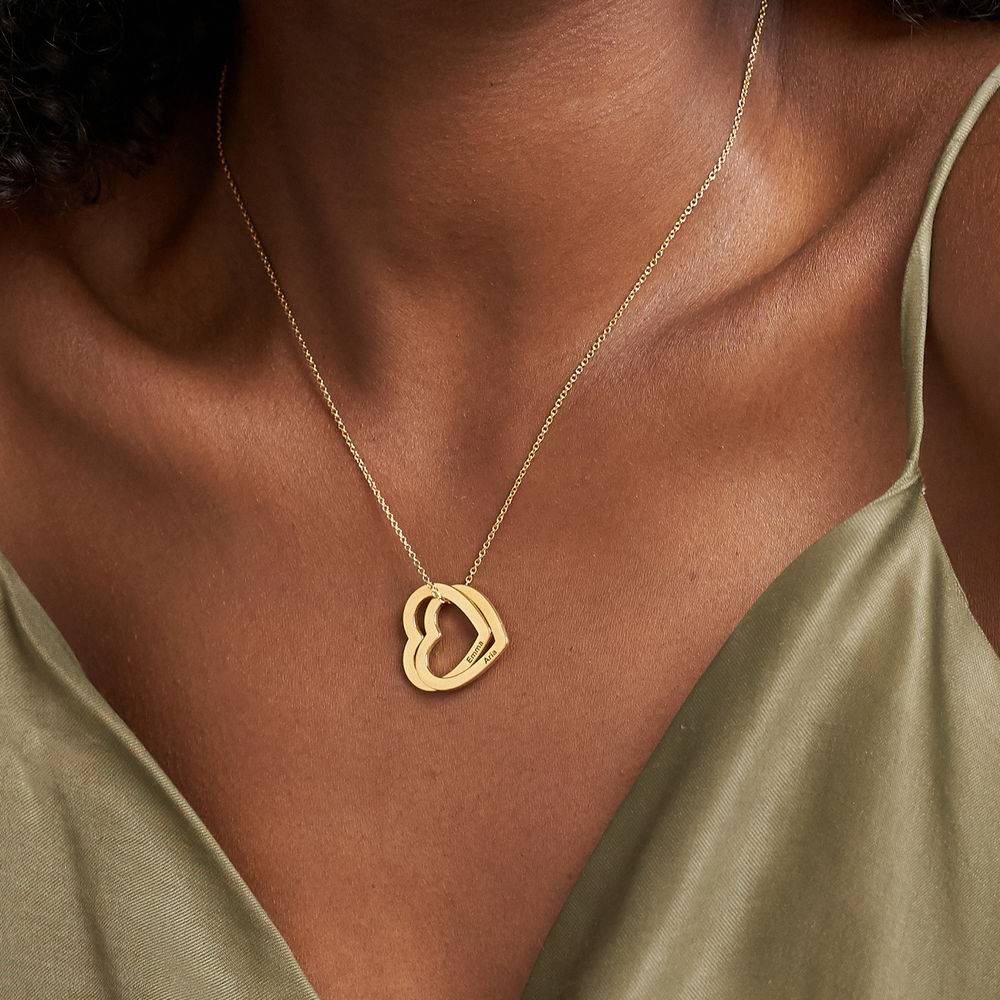 Claire Kette mit verschlungenen Herzen - Gold-Vermeil-2 Produktfoto
