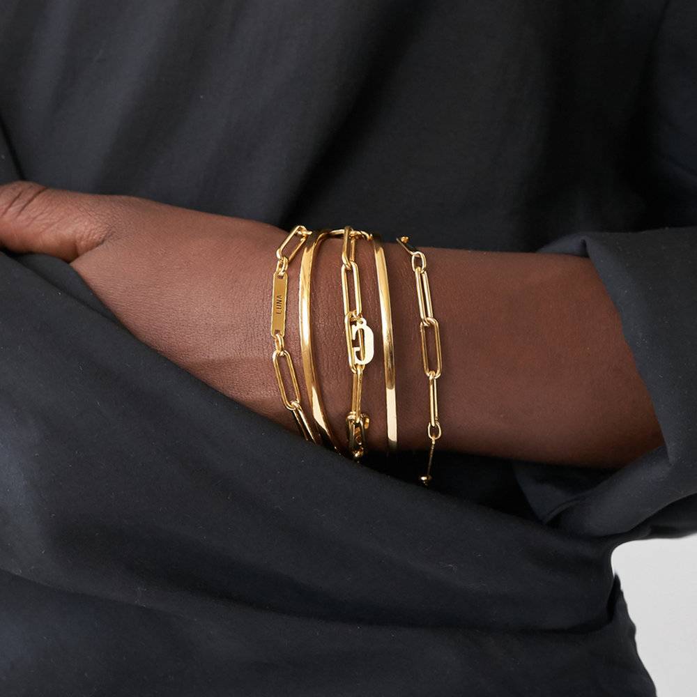 Stella Gliederarmband mit Namen - vergoldetes Sterlingsilber-12 Produktfoto