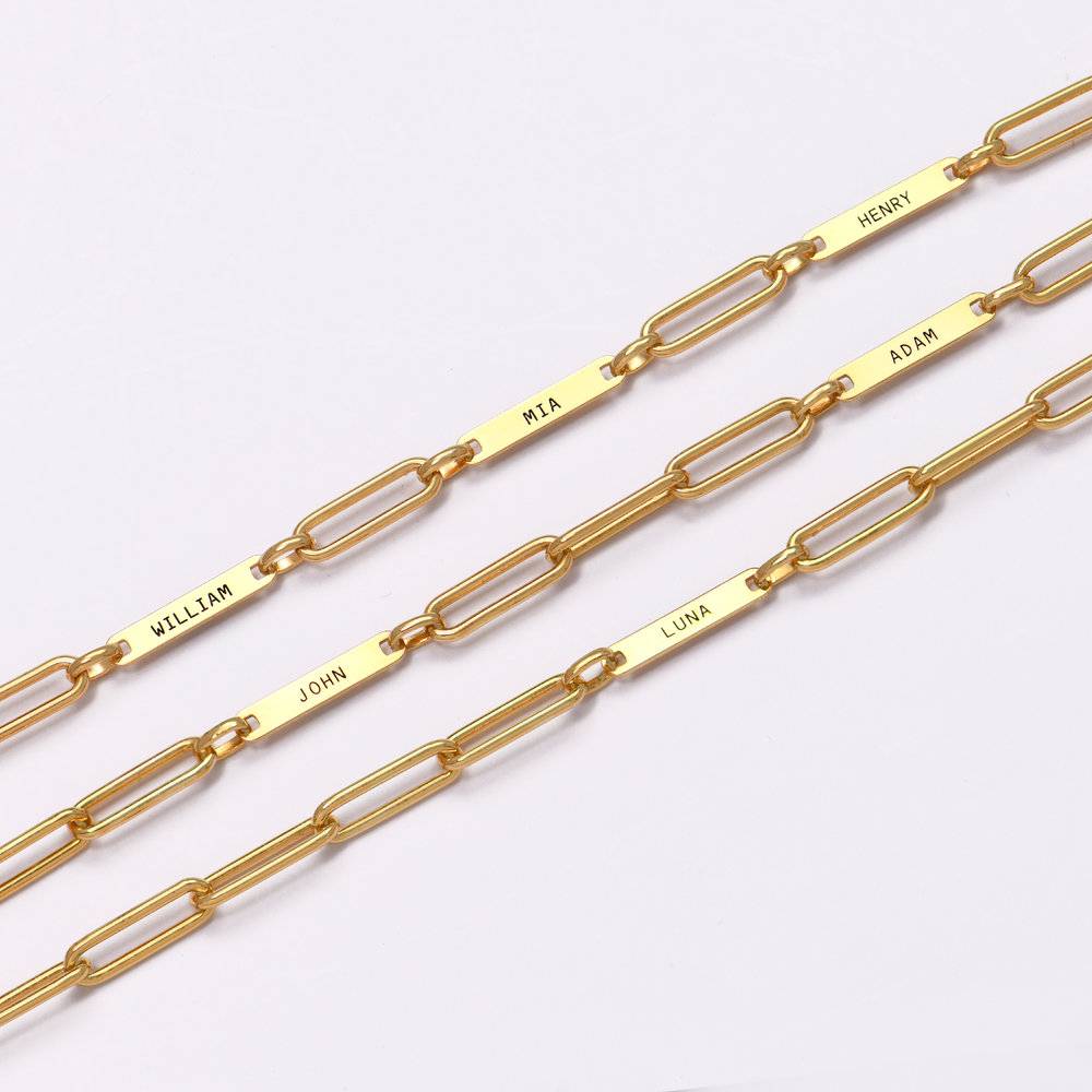 Stella Gliederarmband mit Namen - vergoldetes Sterlingsilber-11 Produktfoto