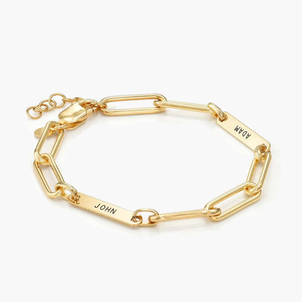 Stella Gliederarmband mit Namen - vergoldetes Sterlingsilber-6 Produktfoto