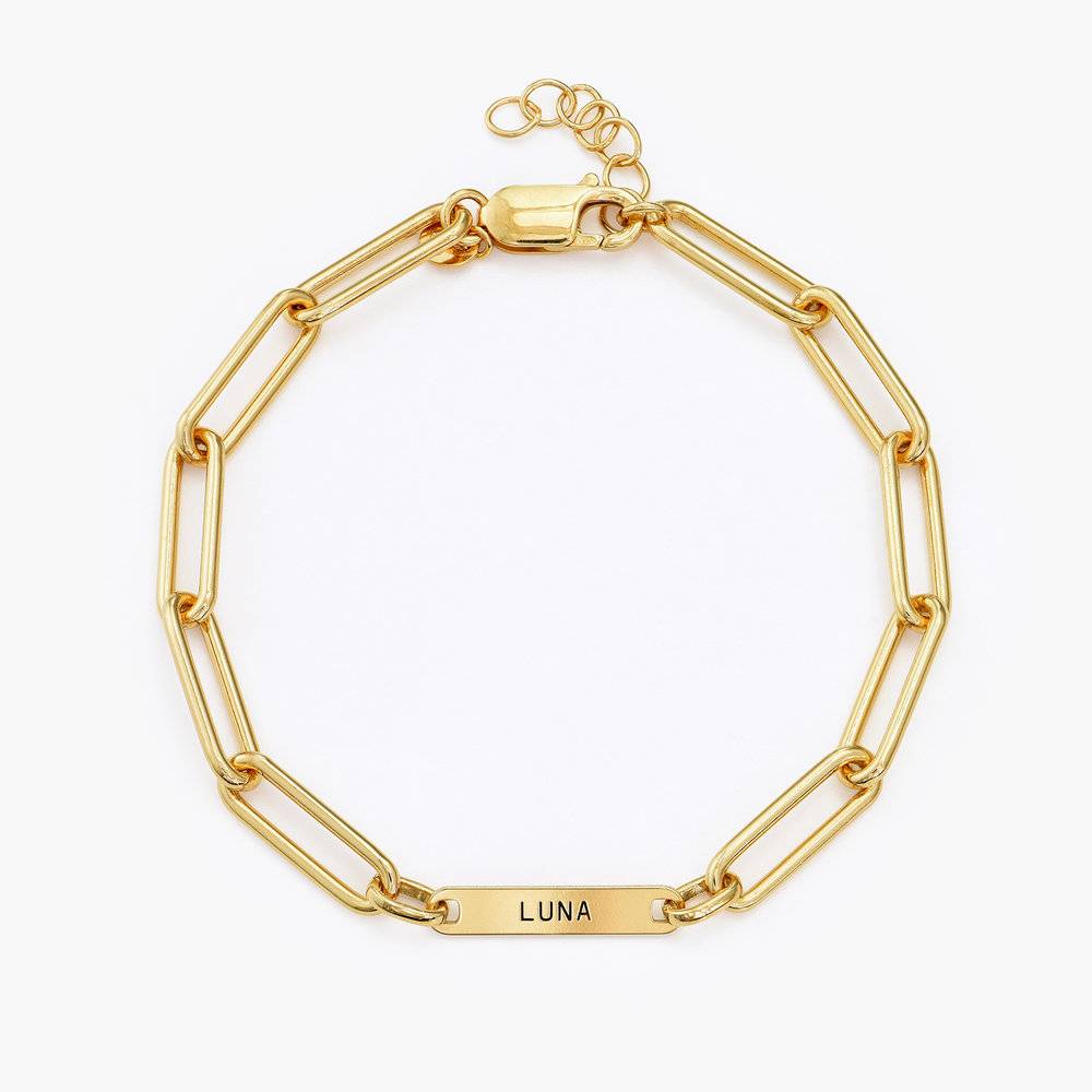 Stella Gliederarmband mit Namen - Gold-Vermeil-4 Produktfoto