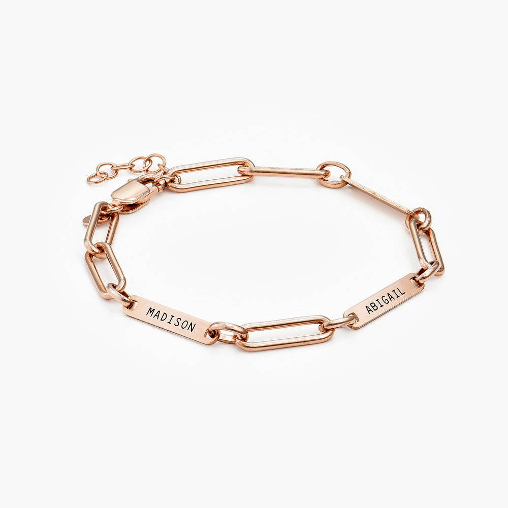 Stella Gliederarmband mit Namen - rosévergoldetes Sterlingsilber-1 Stella Gliederarmband mit Namen - rosévergoldetes Sterlingsilber-1 Produktfoto