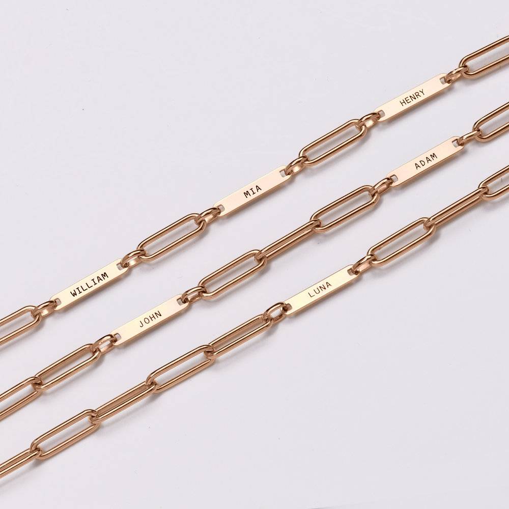 Stella Gliederarmband mit Namen - rosévergoldetes Sterlingsilber-6 Stella Gliederarmband mit Namen - rosévergoldetes Sterlingsilber-6 Produktfoto