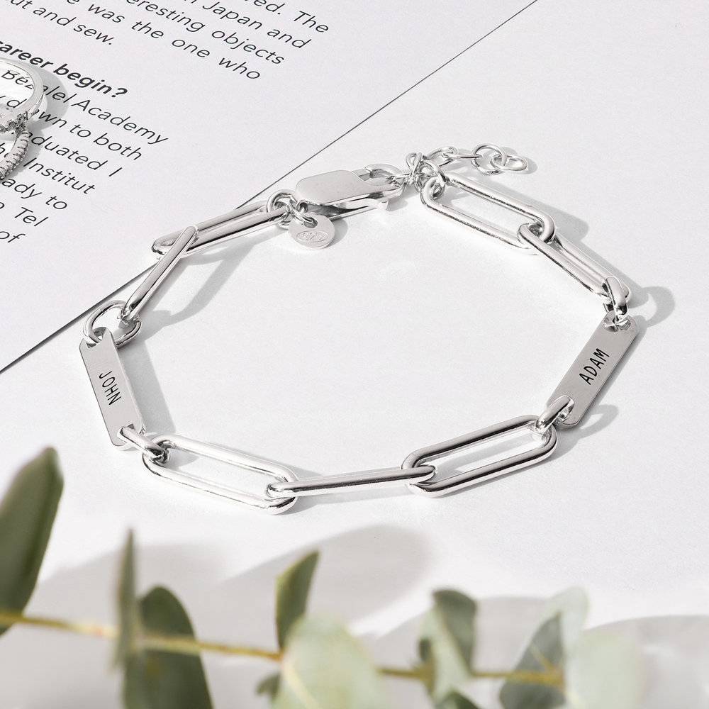 Stella Gliederarmband mit Namen - 925er Sterlingsilber-6 Stella Gliederarmband mit Namen - 925er Sterlingsilber-6 Produktfoto