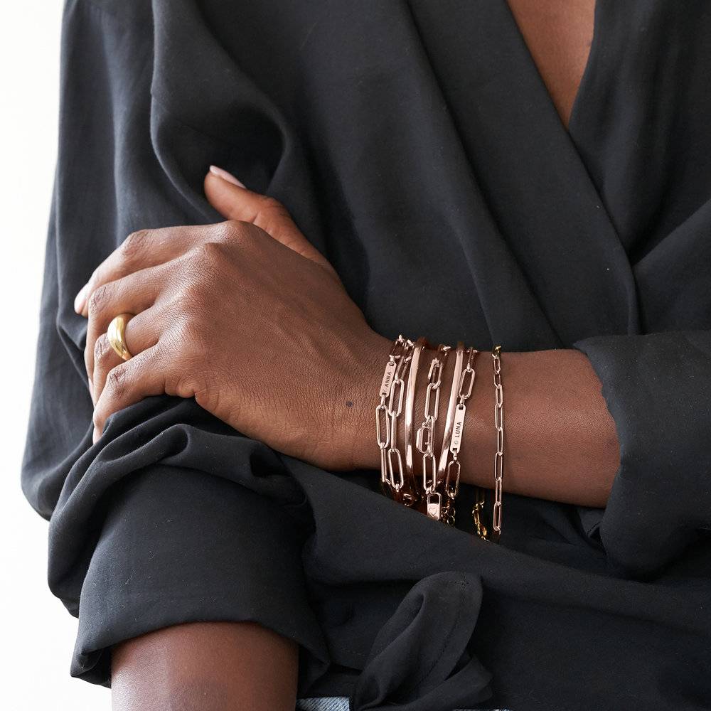 Stella Gliederarmband mit Namen und Diamanten - rosévergoldetes Sterlingsilber-6 Stella Gliederarmband mit Namen und Diamanten - rosévergoldetes Sterlingsilber-6 Produktfoto