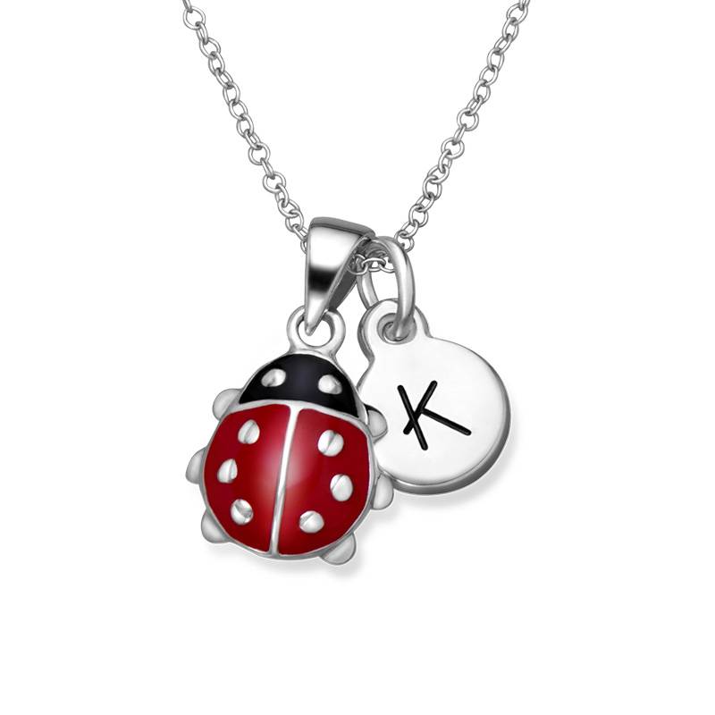 Marienkäfer-Kette mit Initial für Kinder - 925er Sterlingsilber-3 Marienkäfer-Kette mit Initial für Kinder - 925er Sterlingsilber-3 Produktfoto