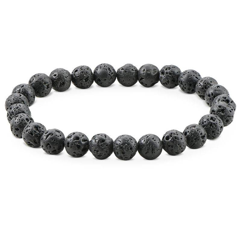 Lava Perlenarmband für Männer-1 Produktfoto