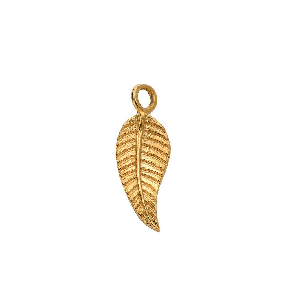 Blatt-Charm für Linda Kreisanhänger-Kette - Vergoldet-1 Produktfoto