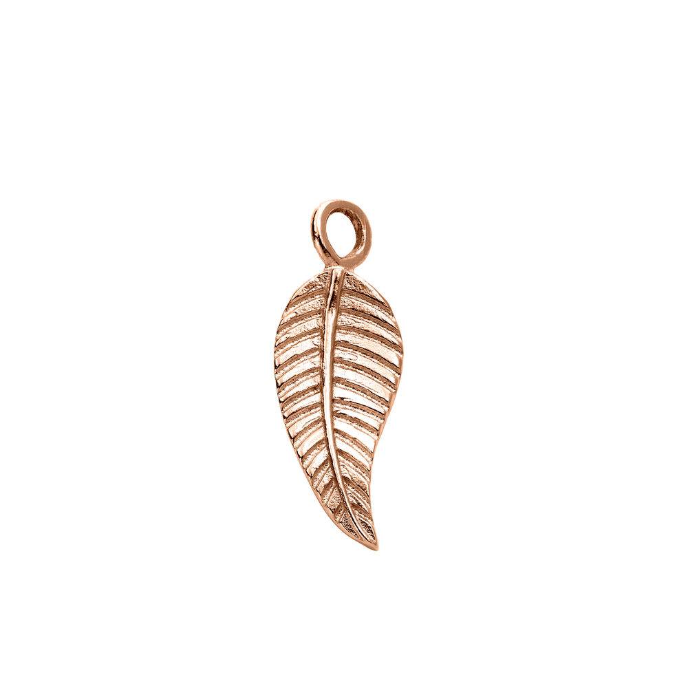 Blatt-Charm für Linda Kreisanhänger-Kette - - Rosévergoldet-1 Produktfoto