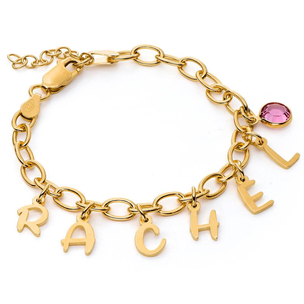 Bettelarmband mit Buchstaben für Mädchen - vergoldetes Sterlingsilber-1 Bettelarmband mit Buchstaben für Mädchen - vergoldetes Sterlingsilber-1 Produktfoto
