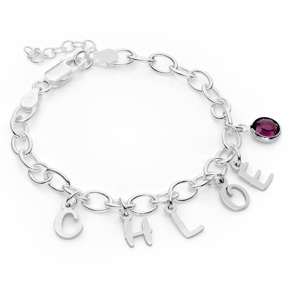 Bettelarmband mit Buchstaben für Mädchen - 925er Sterlingsilber-1 Produktfoto