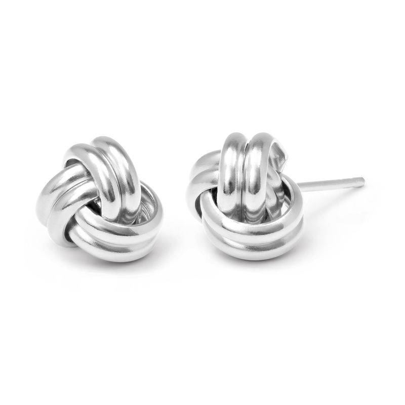 Liebesknoten-Ohrstecker - 925er Sterlingsilber-2 Liebesknoten-Ohrstecker - 925er Sterlingsilber-2 Produktfoto
