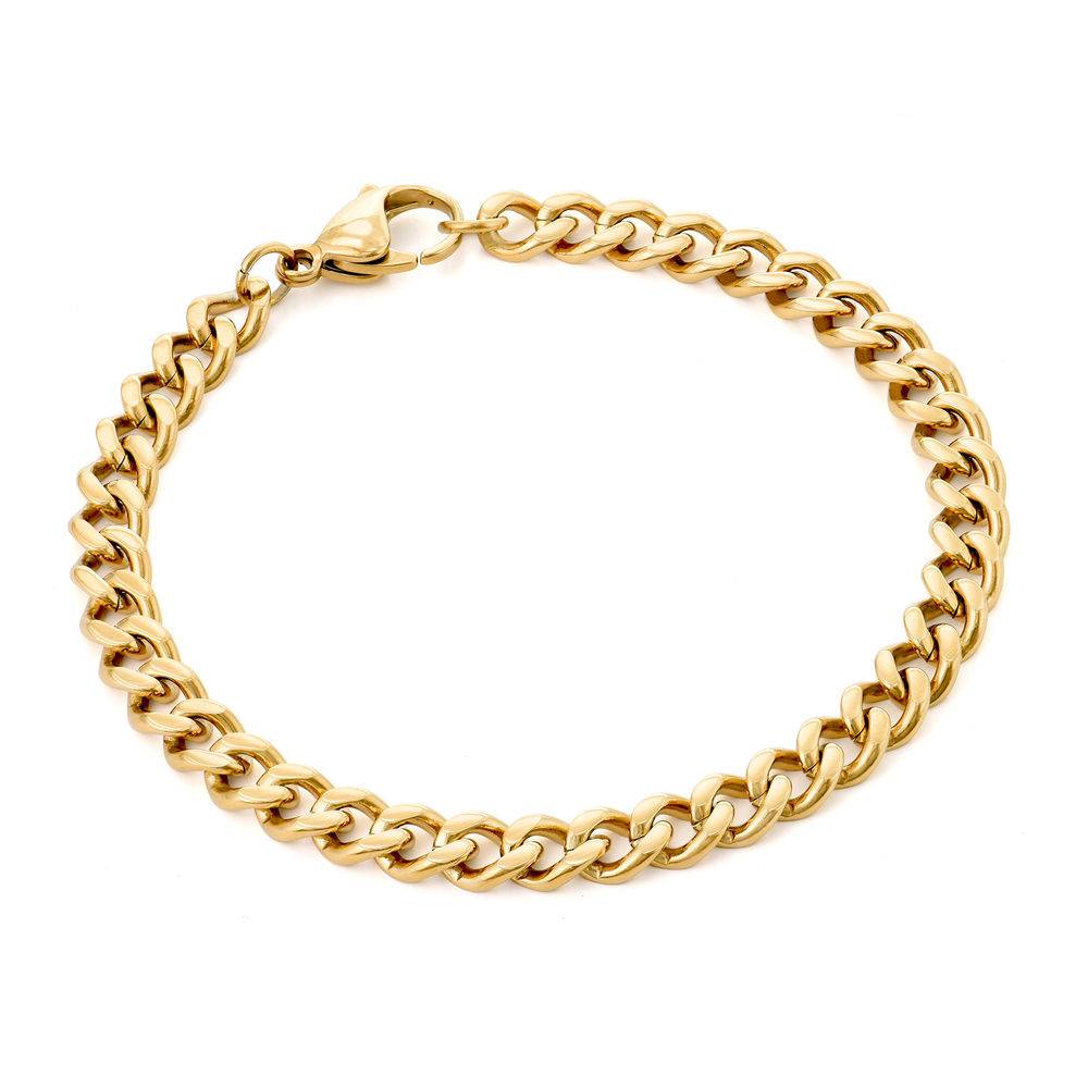 Kubanisches Gliederarmband für Männer - 750er vergoldeter Edelstahl-1 Kubanisches Gliederarmband für Männer - 750er vergoldeter Edelstahl-1 Produktfoto