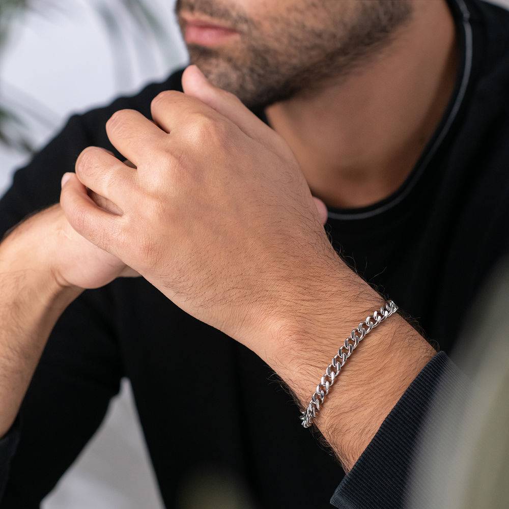 Kubanisches Gliederarmband für Männer - Edelstahl-1 Kubanisches Gliederarmband für Männer - Edelstahl-1 Produktfoto