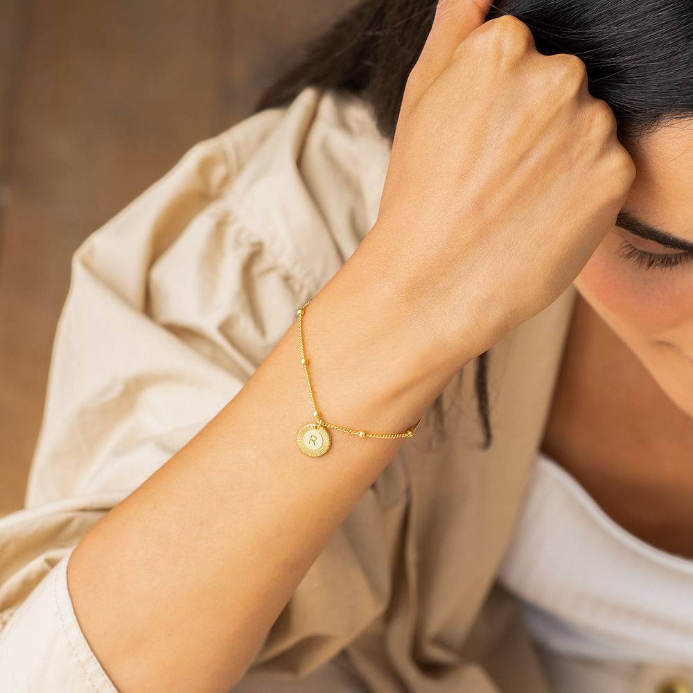 Mini Rayos Initial Armband / Fußkettchen - Vergoldet-2 Produktfoto