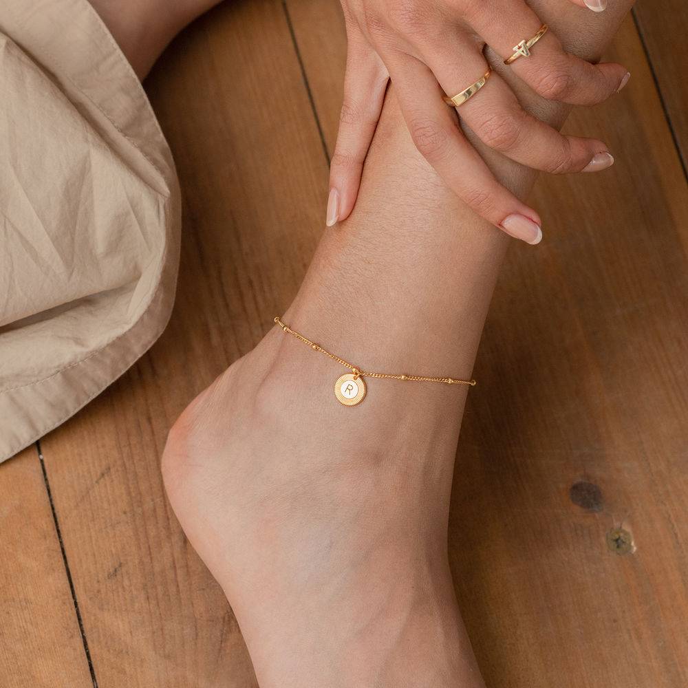 Mini Rayos Initial Armband / Fußkettchen - Vergoldet-3 Produktfoto