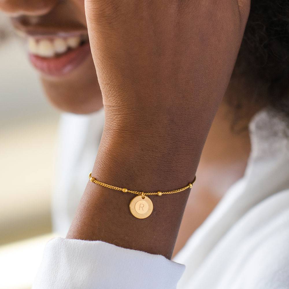 Mini Rayos Initial Armband / Fußkettchen - Vergoldet-5 Produktfoto