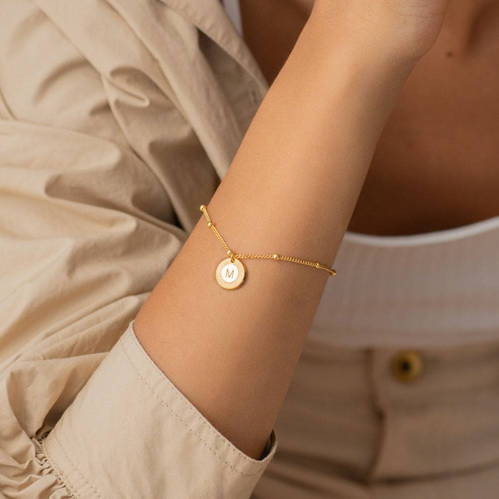 Mini Rayos Initial Armband / Fußkettchen - Gold-Vermeil-2 Mini Rayos Initial Armband / Fußkettchen - Gold-Vermeil-2 Produktfoto
