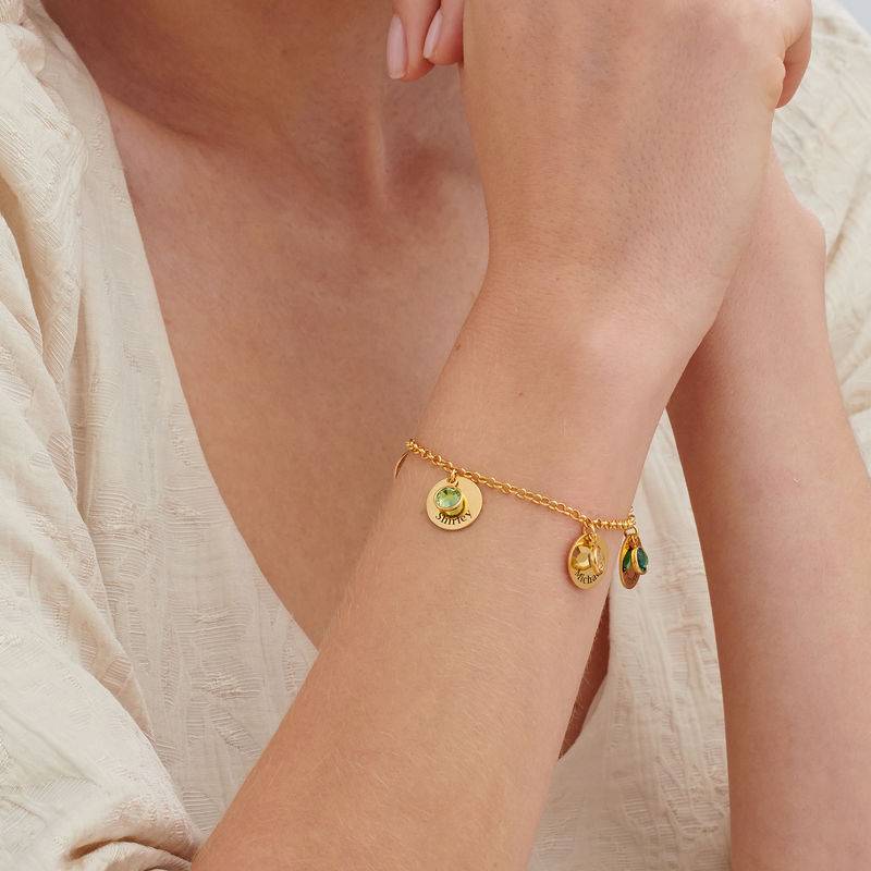 Mütter-Personalisierter Charms - Vergoldet-4 Produktfoto