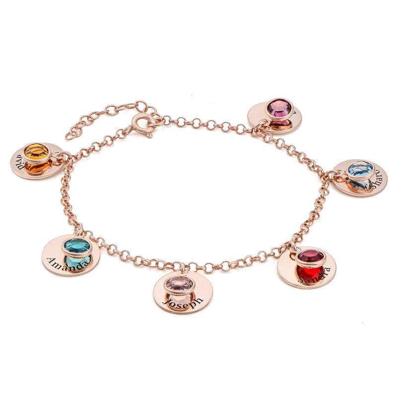 Mütter-Personalisierter Charms-Armband mit Geburtssteinkristallen und Rosévergoldung-1 Mütter-Personalisierter Charms-Armband mit Geburtssteinkristallen und Rosévergoldung-1 Produktfoto