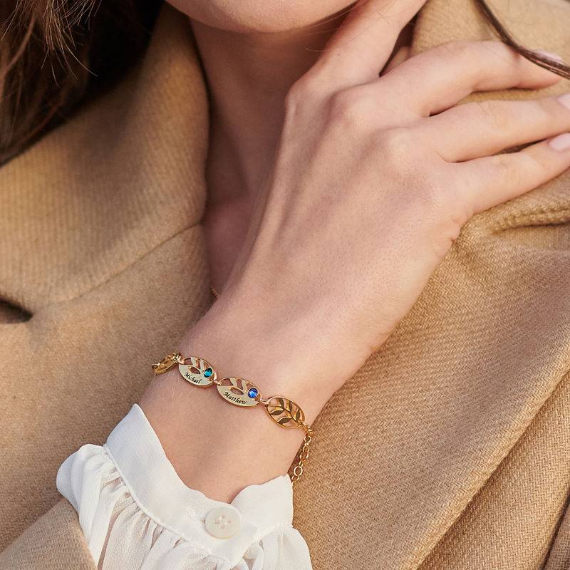 Mutter-Blattarmband mit Gravur - in Vergoldung-4 Mutter-Blattarmband mit Gravur - in Vergoldung-4 Produktfoto