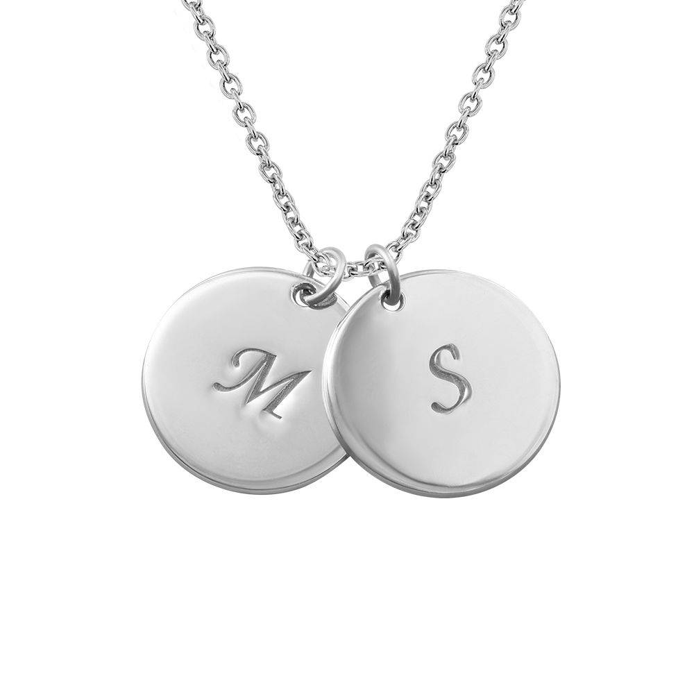 Mutterkette mit personalisierten Initial-Anhängern - 925er Sterlingsilber-2 Produktfoto