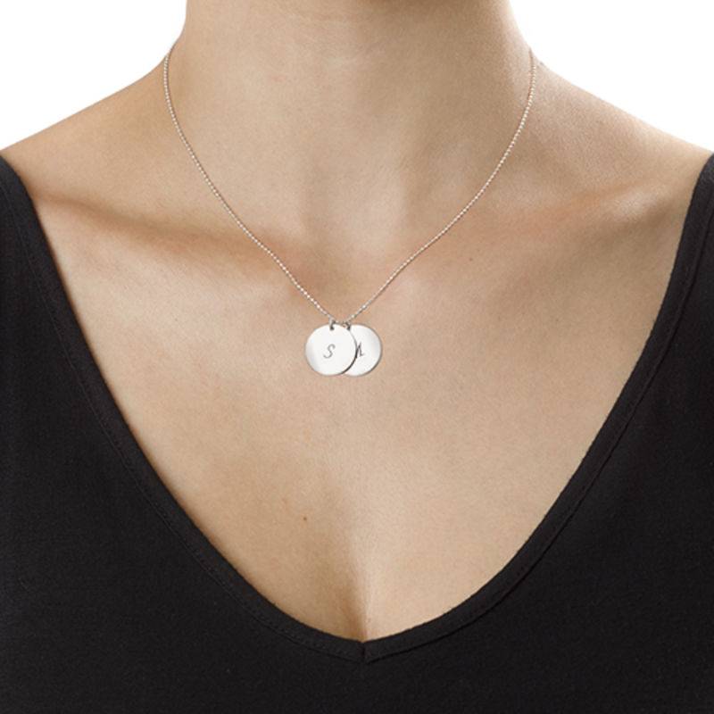 Mutterkette mit personalisierten Initial-Anhängern - 925er Sterlingsilber-1 Produktfoto