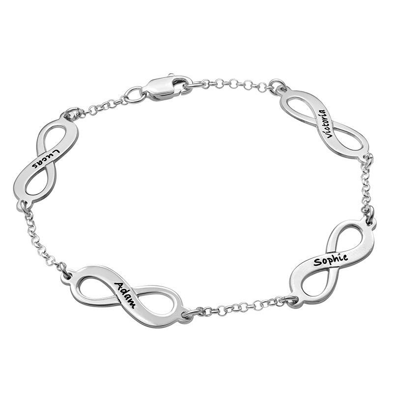 Multiples Infinity-Armband - Silber-2 Multiples Infinity-Armband - Silber-2 Produktfoto