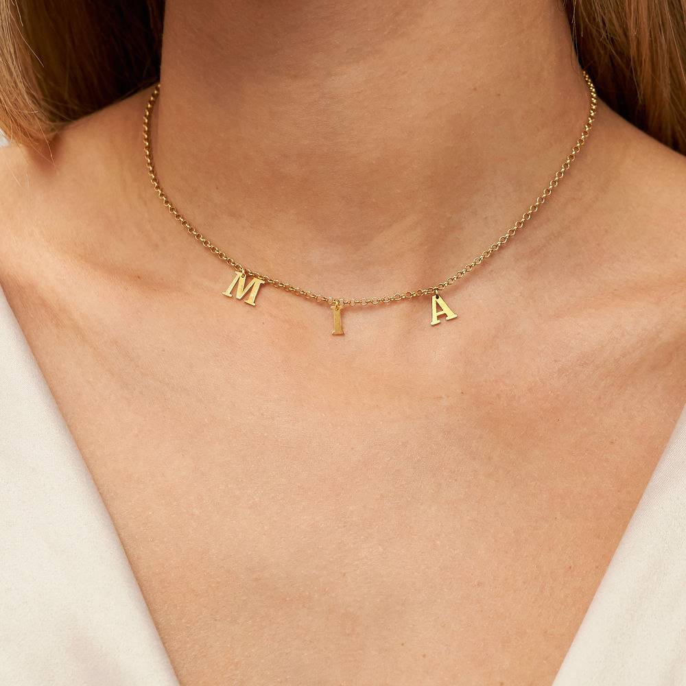 Buchstaben Choker - Gold-Vermeil-1 Produktfoto