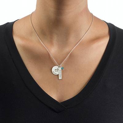 Mutterschmuck - Babyfüße-Kette mit Charms - Silber-2 Mutterschmuck - Babyfüße-Kette mit Charms - Silber-2 Produktfoto