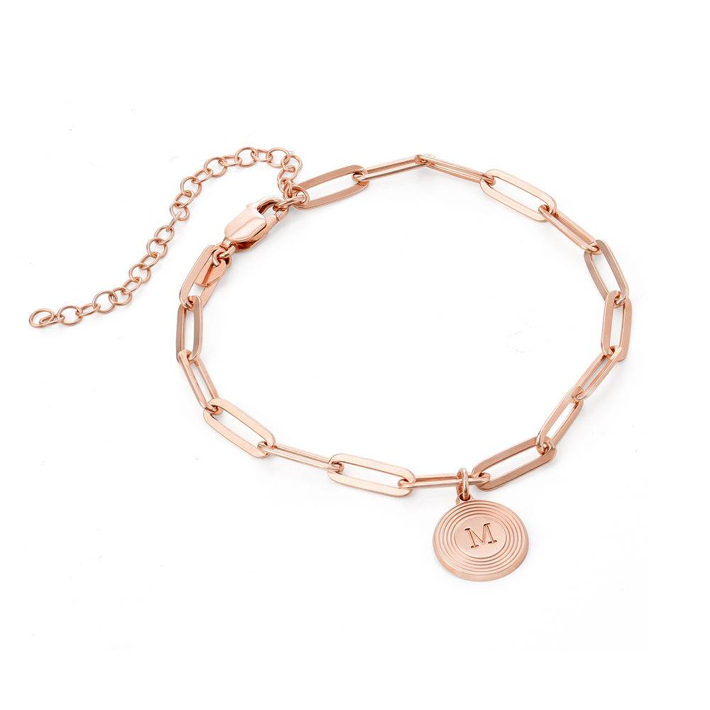 Odeion Initial Gliederarmband - rosévergoldetes Sterlingsilber-3 Produktfoto