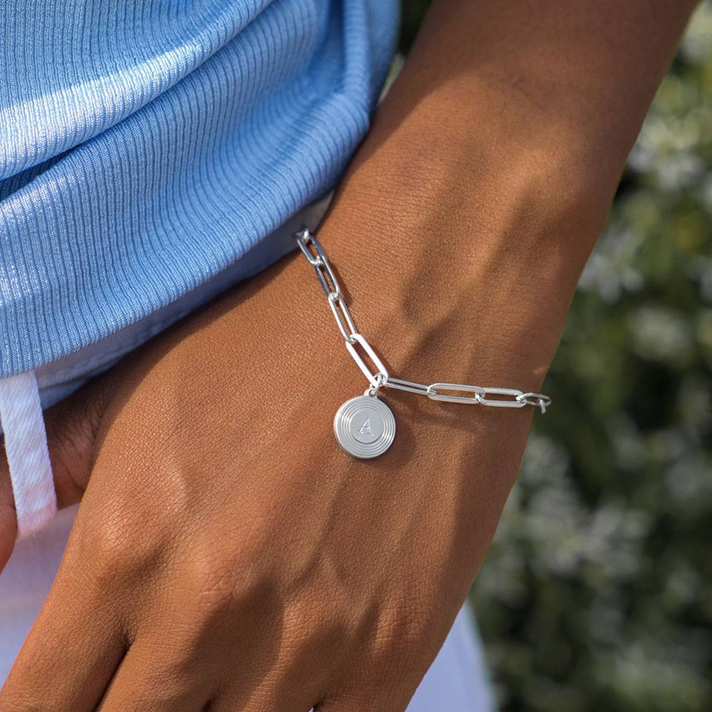 Odeion Initial Gliederarmband - 925er Sterlingsilber-2 Produktfoto