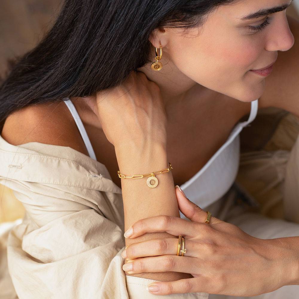 Odeion Initial Gliederarmband - Gold-Vermeil-1 Odeion Initial Gliederarmband - Gold-Vermeil-1 Produktfoto
