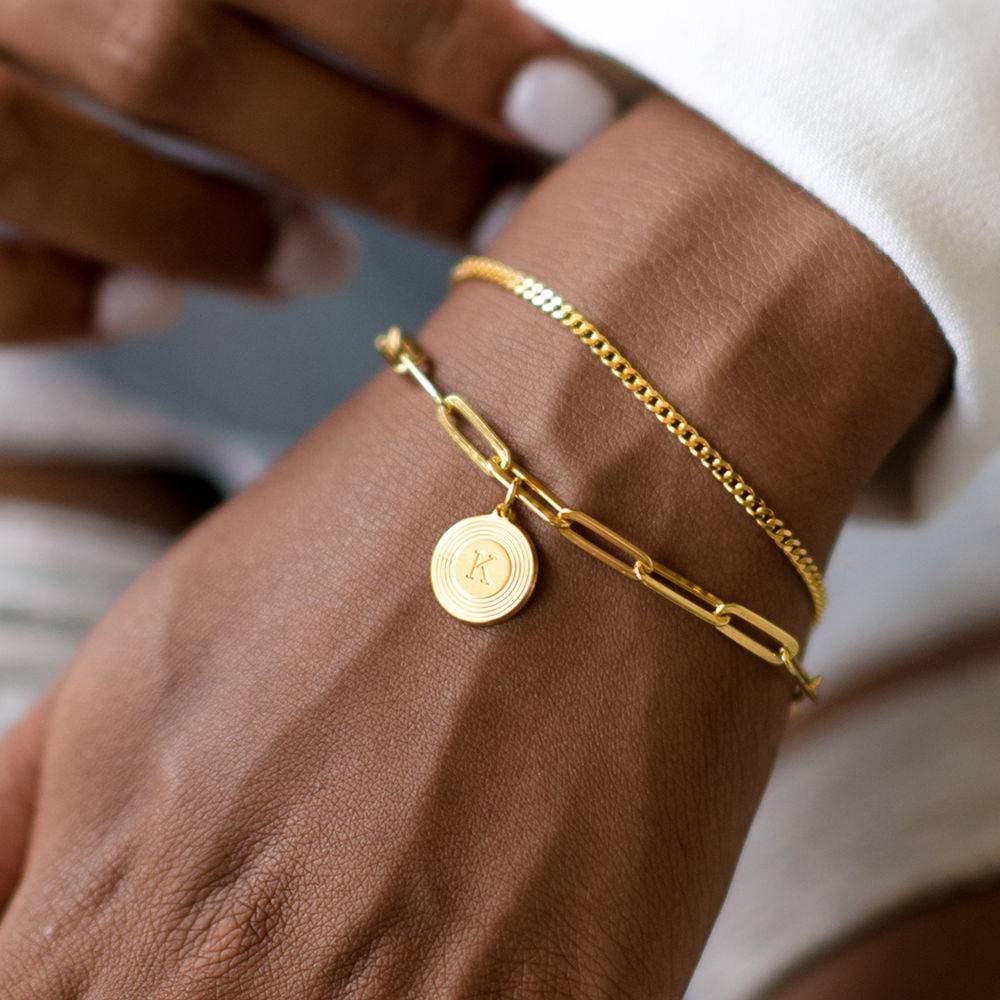 Odeion Initial Gliederarmband - Gold-Vermeil-5 Odeion Initial Gliederarmband - Gold-Vermeil-5 Produktfoto