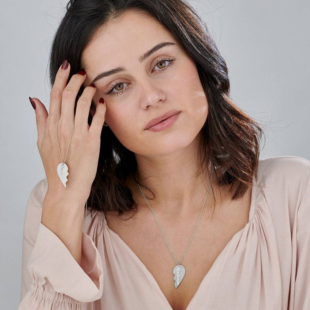 Trennbare Herzkette für Pärchen - 417er Weißgold-3 Trennbare Herzkette für Pärchen - 417er Weißgold-3 Produktfoto