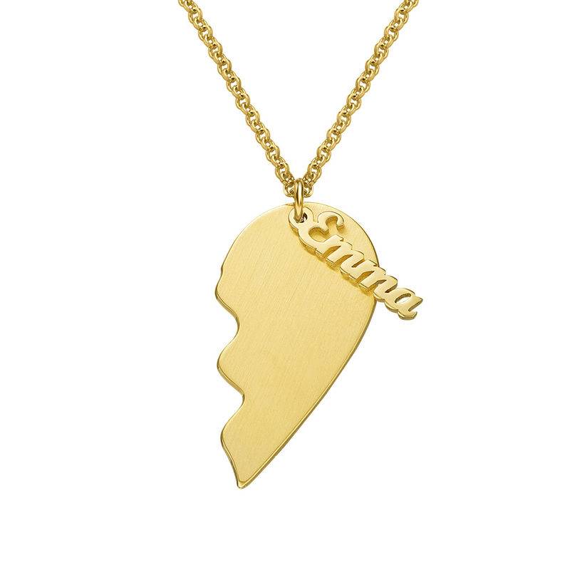 Trennbare Herzkette für Pärchen  - Gold-Vermeil-2 Produktfoto